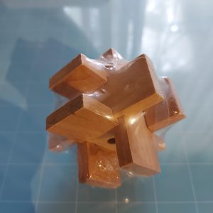 Wooden Brain Teaser Puzzle blocks - Challenging Intelligence Game, Handcrafted