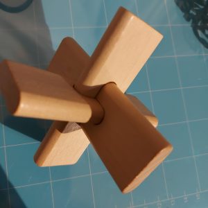 Wooden Brain Teaser Puzzle blocks - Challenging Intelligence Game, Handcrafted
